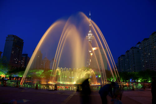 城市音乐喷泉展示